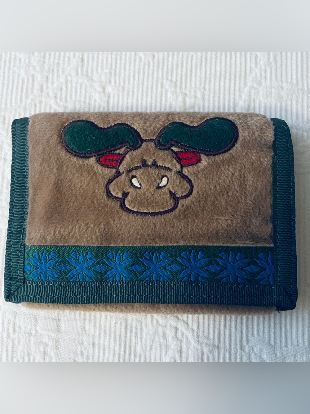 Nici wallet embroidered moose face
